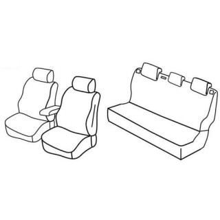 Housses siege auto sur-mesure tissus -VOLKSWAGEN-POLO-TRENDLINE-5-PORTES-2009-2017