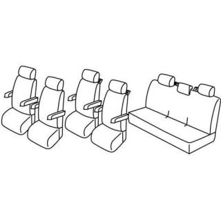 Housses siege auto sur-mesure tissus -VOLKSWAGEN-TRANSPORTER-T5-7-PLACES-MULTIVAN-2003-2015