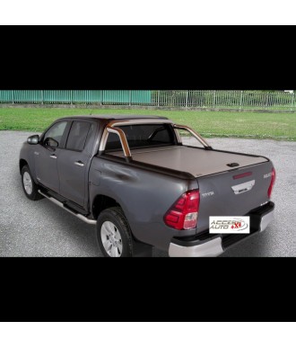 COUVRE BENNE TOYOTA HILUX DOUBLE CABINE 2016 AUJOURD'HUI RIDEAU COULISSANT GRIS mountain top