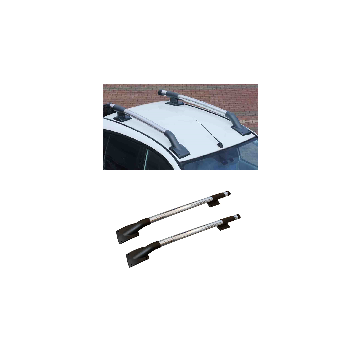 Barres De Toit Longitudinales En Aluminium Gris Pour VW Amarok Double Cab 2022-2025 - Lot De 2 Pièces