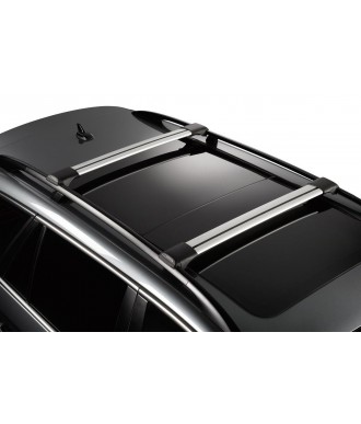 2 barres de toit Acier avec fixations sur barres longitudinales MONT BLANC  : Renault CLIO 4 Break
