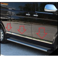 OMAC 5 Pezzi Baguette Paratia Laterale In Acciaio Inox Per VW Transporter T5 (2003-2015) - 5