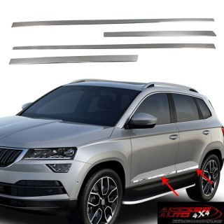 Baguette de Porte-SKODA-KAROQ-2017-AUJOURD'HUI INOX 4 PIECES