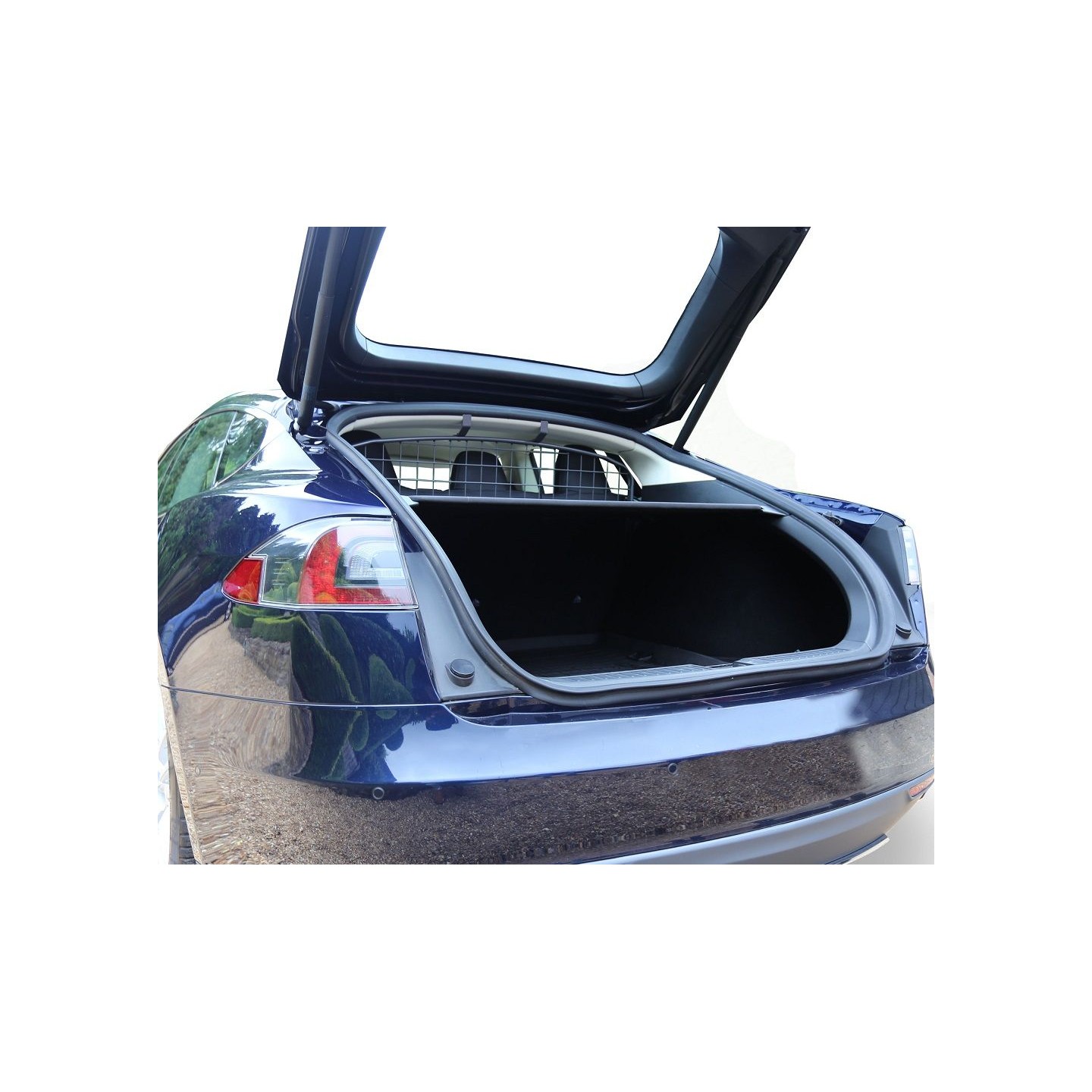 Grille De Séparation Pour Chien Travall Guard Pour Tesla Model S (2012 Et +) - Revêtement En Poudre De Nylon, Anti-rayures