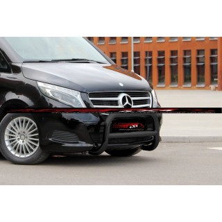 PARE BUFFLE MERCEDES-CLASSE-V-W-447-2014-AUJOURD'HUI HOMOLOGUE  INOX NOIR - BARRE DE RENFORT