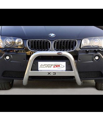 PARE BUFFLE-BMW-X3-2003-2005- INOX - BARRE DE RENFORT