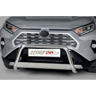 PARE BUFFLE-TOYOTA-RAV-4-2019-AUJOURD'HUI HOMOLOGUE INOX - BARRE DE RENFORT 