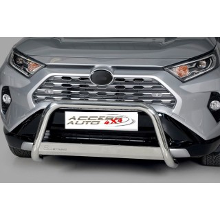 PARE BUFFLE-TOYOTA-RAV-4-2019-AUJOURD'HUI HOMOLOGUE INOX - BARRE DE RENFORT 