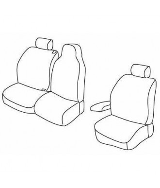Housses de siège en tissu pour Renault Trafic 2003 - 2014