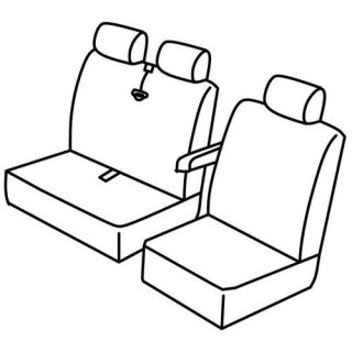 Housses siege auto sur-mesure tissus -RENAULT-TRAFIC-3-PLACES-2011-2014-