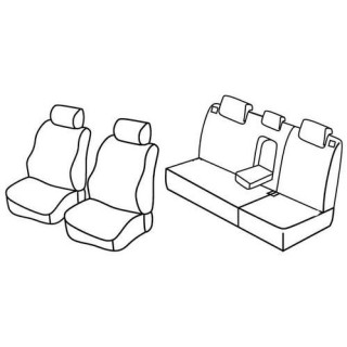 Housses siege auto sur-mesure tissus  -KIA-SPORTAGE-2004-2008