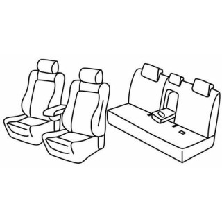 Housses siege auto sur-mesure tissus -TOYOTA-RAV4-HYBRIDE--2013-2019