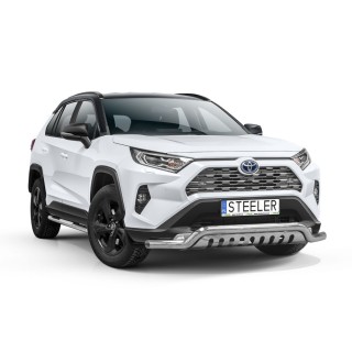 PARE BUFFLE-TOYOTA-RAV-4-2019-AUJOURD'HUI HOMOLOGUE INOX Protection Basse -Plaque