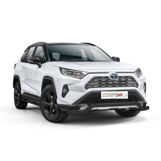 PARE BUFFLE TOYOTA-RAV-4-2019-AUJOURD'HUI HOMOLOGUE INOX NOIR Protection Basse