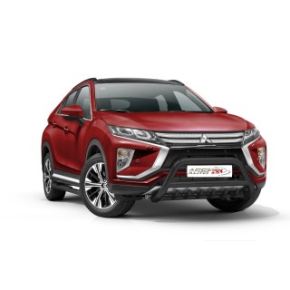 PARE BUFFLE-MITSUBISHI-ECLIPSE-CROSS-2017-AUJOURD'HUI-HOMOLOGUE INOX NOIR  - GRILLE