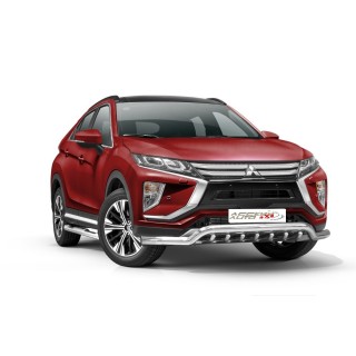 PARE BUFFLE-MITSUBISHI-ECLIPSE-CROSS-2017-AUJOURD'HUI-HOMOLOGUE INOX Protection Basse - Grille