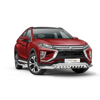 PARE BUFFLE-MITSUBISHI-ECLIPSE-CROSS-2017-AUJOURD'HUI-HOMOLOGUE INOX Protection Basse -Plaque 