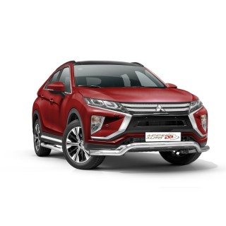 PARE BUFFLE-MITSUBISHI-ECLIPSE-CROSS-2017-AUJOURD'HUI-HOMOLOGUE INOX Protection Basse 