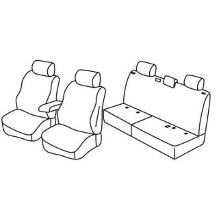 Housses siege auto sur-mesure tissus -VOLKSWAGEN-AMAROK-TRENDLINE-4-PORTES-2011-2016