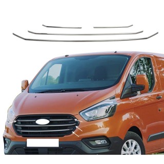 Element-grille calandre-FORD TOURNEO CUSTOM-2018-AUJOURD'HUI-INOX CHROME 4 PIECES