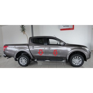 Baguettes de porte-MITSUBISHI-L-200-DOUBLE CABINE 2016-AUJOURD'HUI- ABS NOIR