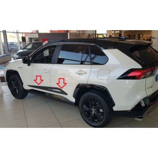 Baguettes de porte-TOYOTA-RAV-4-2019-AUJOURD'HUI ABS NOIR