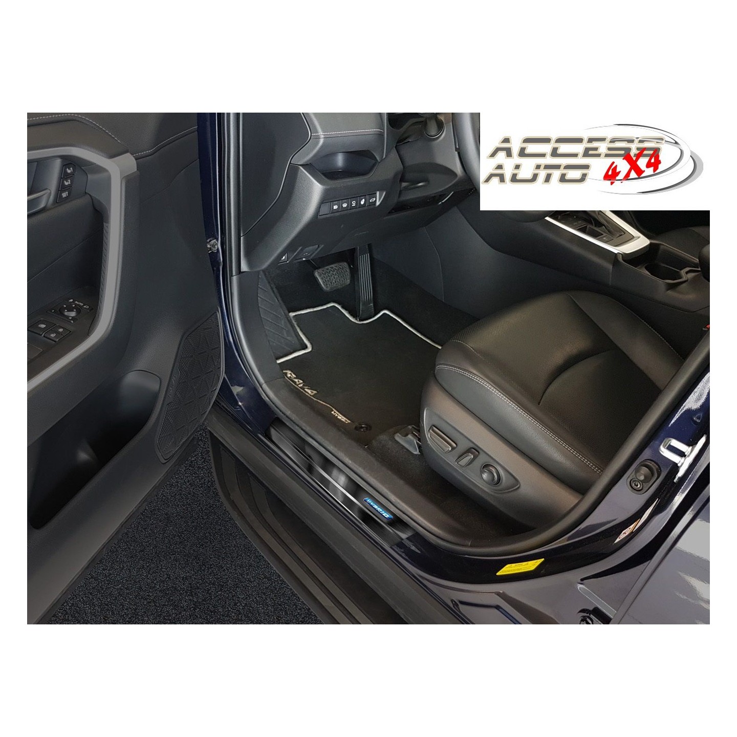 Avisa Seuils De Portes Inoxydable Noir Compatible Avec Toyota Corolla XII Limousine/Hatchback/Touring Sports 5-Türer 2019- & Toyota Corolla Cross 2022- & Suzuki Swace Combi 2020- 'Hybrid' 4-pièces