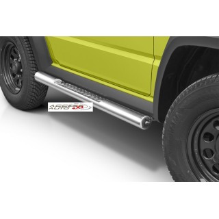 Marche pieds SUZUKI JIMNY 2018-2020 INOX Tubulaire PR01  76mm