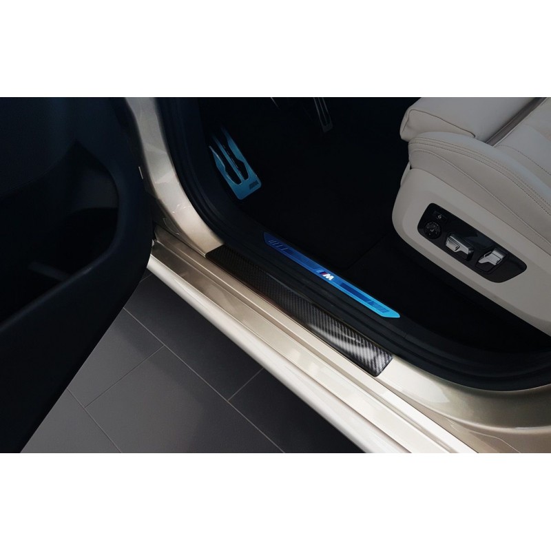 Seuils de porte-BMW-X5-PACK-M-2018-AUJOURD'HUI-CARBONE NOIR 2 PIECES