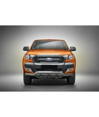 PARE BUFFLE-FORD-RANGER-2015-2018 HOMOLOGUE INOX NOIR - PROTECTION BASSE-GRILLE