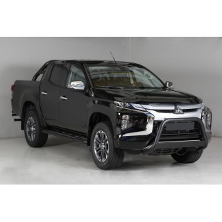 Pare Buffle-MITSUBISHI-L-200-2019-AUJOURD'HUI-NOIR-avec barre-HOMOLOGUE