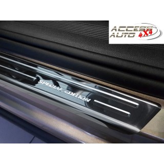 seuil de porte-VOLKSWAGEN-TIGUAN-2016-AUJOURD'HUI INOX NOIR MIRROIR 4 PIECES