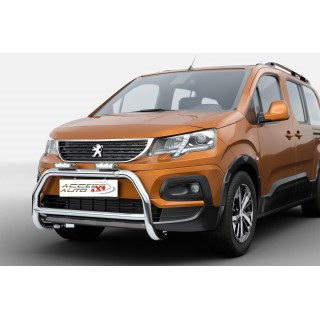 PARE BUFFLE-PEUGEOT-RIFTER-2019-AUJOURD'HUI- HOMOLOGUE INOX  - BARRE DE RENFORT