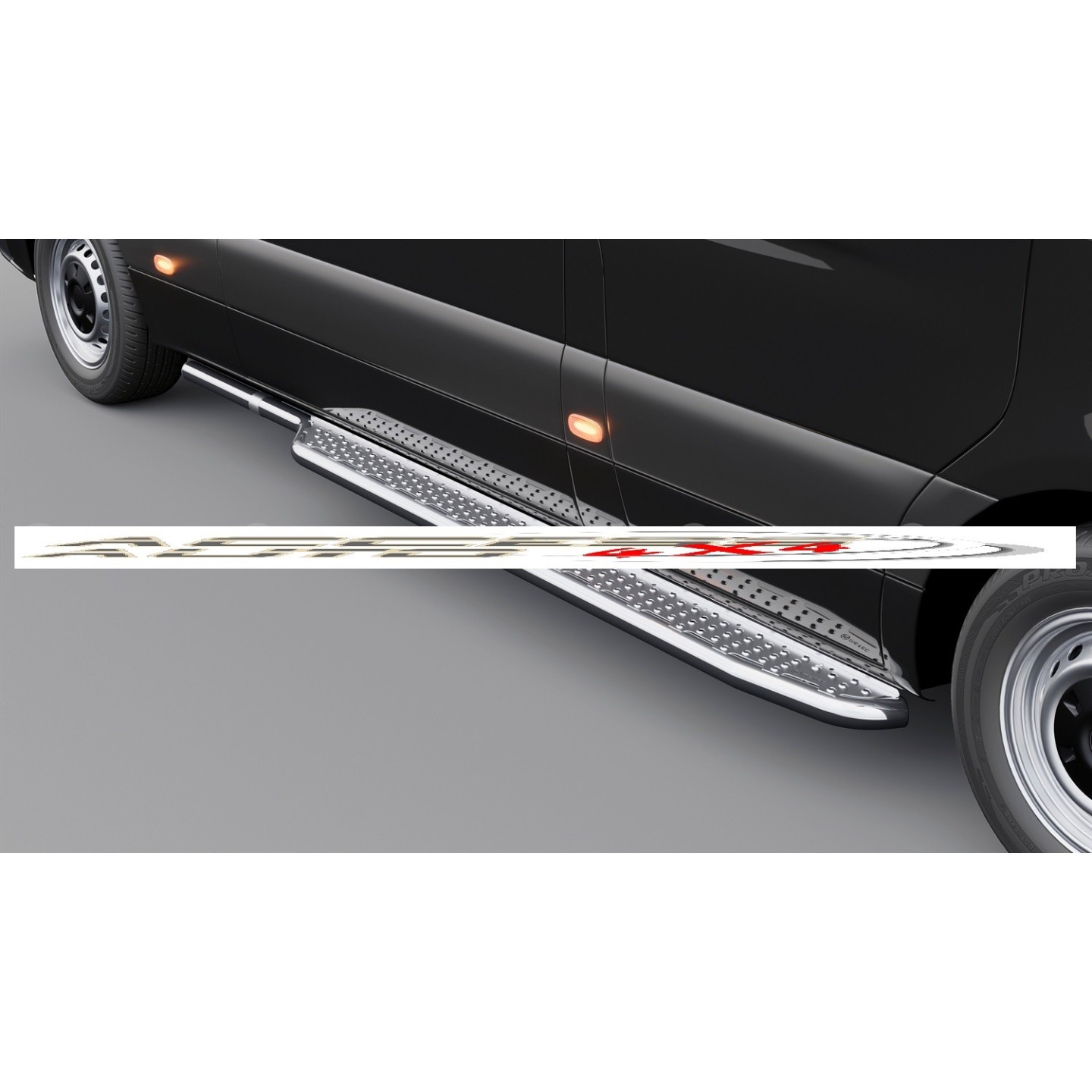 Marchepieds Noirs Pour Mercedes Sprinter W906 - Aluminium Robuste Et Antidérapant
