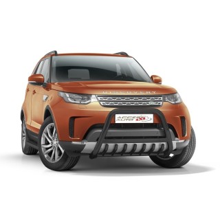 PARE BUFFLE-LAND-ROVER-DISCOVERY-5-2017-AUJOURD'HUI- HOMOLOGUE INOX  NOIR - GRILLE