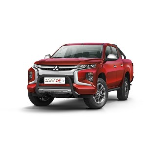 Pare Buffle-MITSUBISHI-L-200-2019-AUJOURD'HUI-NOIR-avec barre-HOMOLOGUE