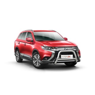 PARE BUFFLE-MITSUBISHI-OUTLANDER-2018-AUJOURD'HUI-HOMOLOGUE - INOX - BARRE DE RENFORT