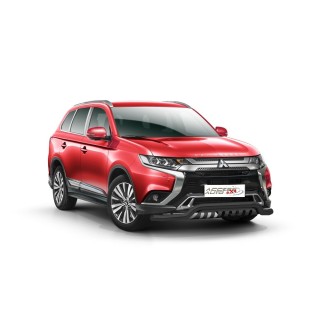 PARE BUFFLE-MITSUBISHI-OUTLANDER-2018-AUJOURD'HUI-HOMOLOGUE NOIR - protection basse 1