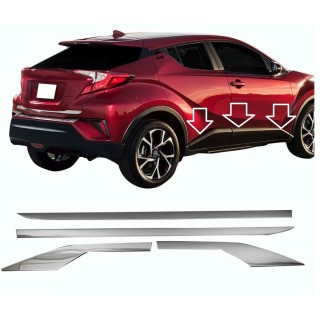 Baguette de porte-TOYOTA-C-HR-2016-AUJOURD'HUI-INOX 4 PIECES