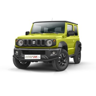 PARE BUFFLE SUZUKI-JIMNY-2018-AUJOURD'HUI-HOMOLOGUE INOX NOIR - PROTECTION BASSE