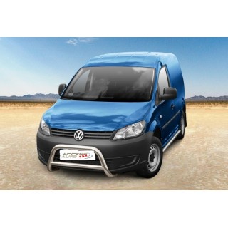 PARE BUFFLE-VOLKSWAGEN-CADDY-2010-2020 HOMOLOGUE INOX - BARRE DE RENFORT