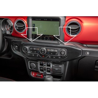 Entourage Commande Climatisation CARBONE LOOK JEEP WRANGLER 2019 AUJOURD'HUI  - Access Auto 4x4