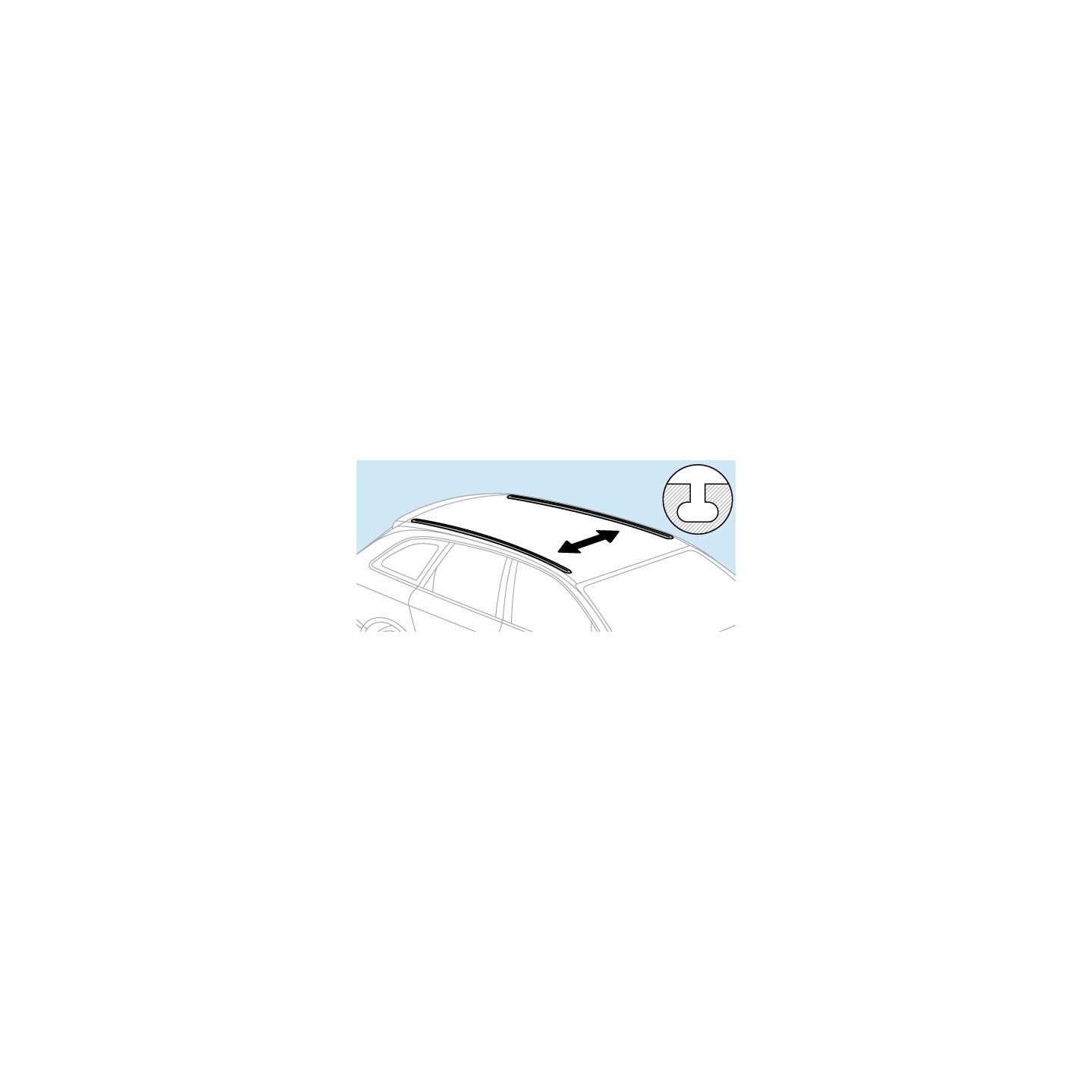 Lot De 2 Clés De Barre Transversale De Galerie De Toit PT278 42151 AD Remplacement Standard Oe Pour 96745417