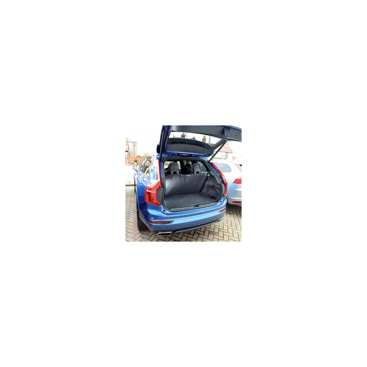 DYETEE Tapis Coffre Volvo XC90 2015-2023 7 Places - Double Cabine Cuir Café Complet Antidérapant