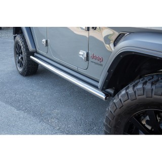 marche pieds-JEEP-WRANGLER-JL-4-PORTES-2018-AUJOURD'HUI- INOX tubulaire