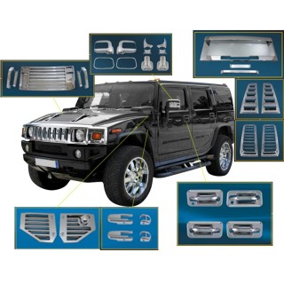 SET Chrome-HUMMER-H2-2006-2009 36 PIECES