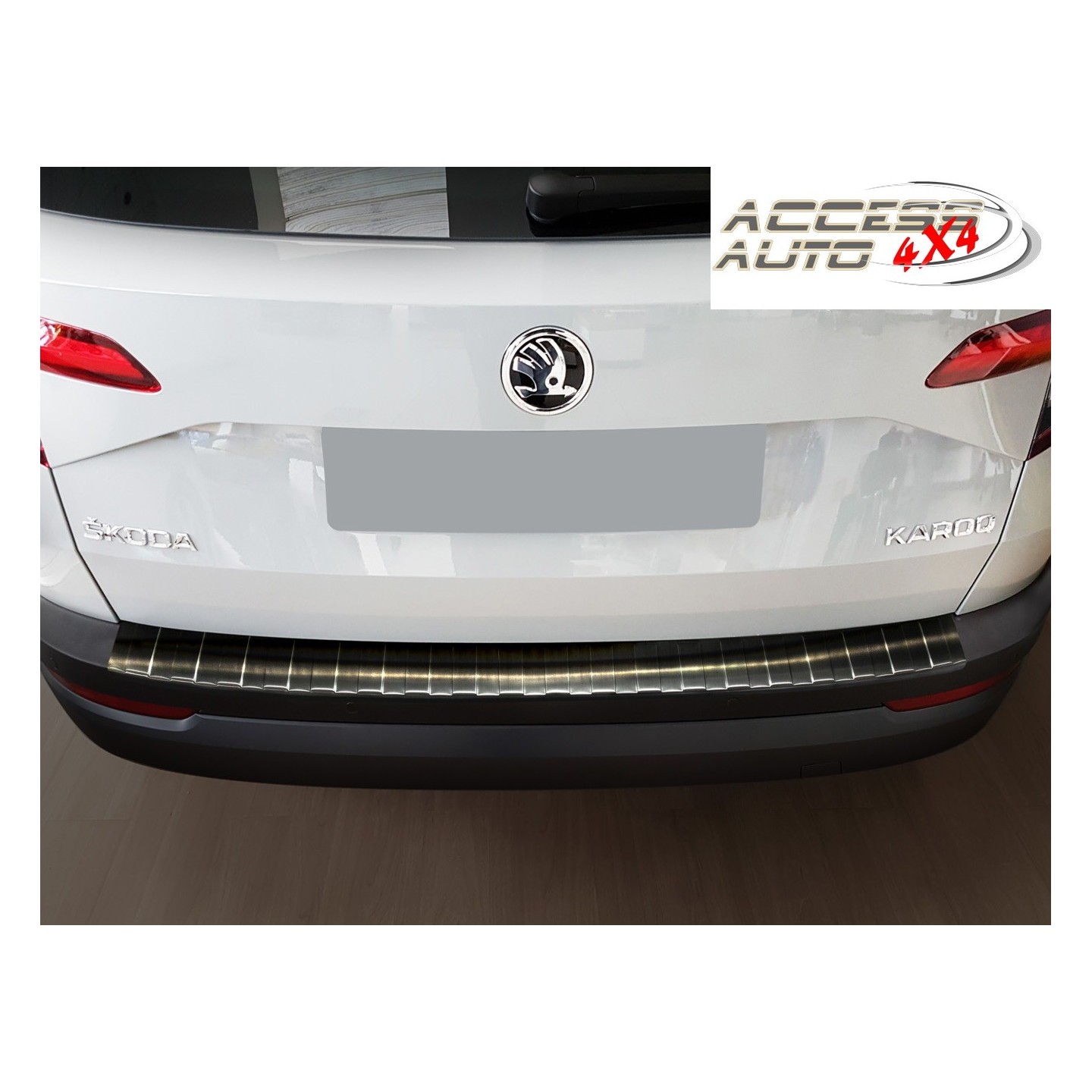 Protection Seuil Chargement RECAMBO - Acier Inoxydable - Pour Skoda Karoq NU7 2017+ - Anti-Rayures