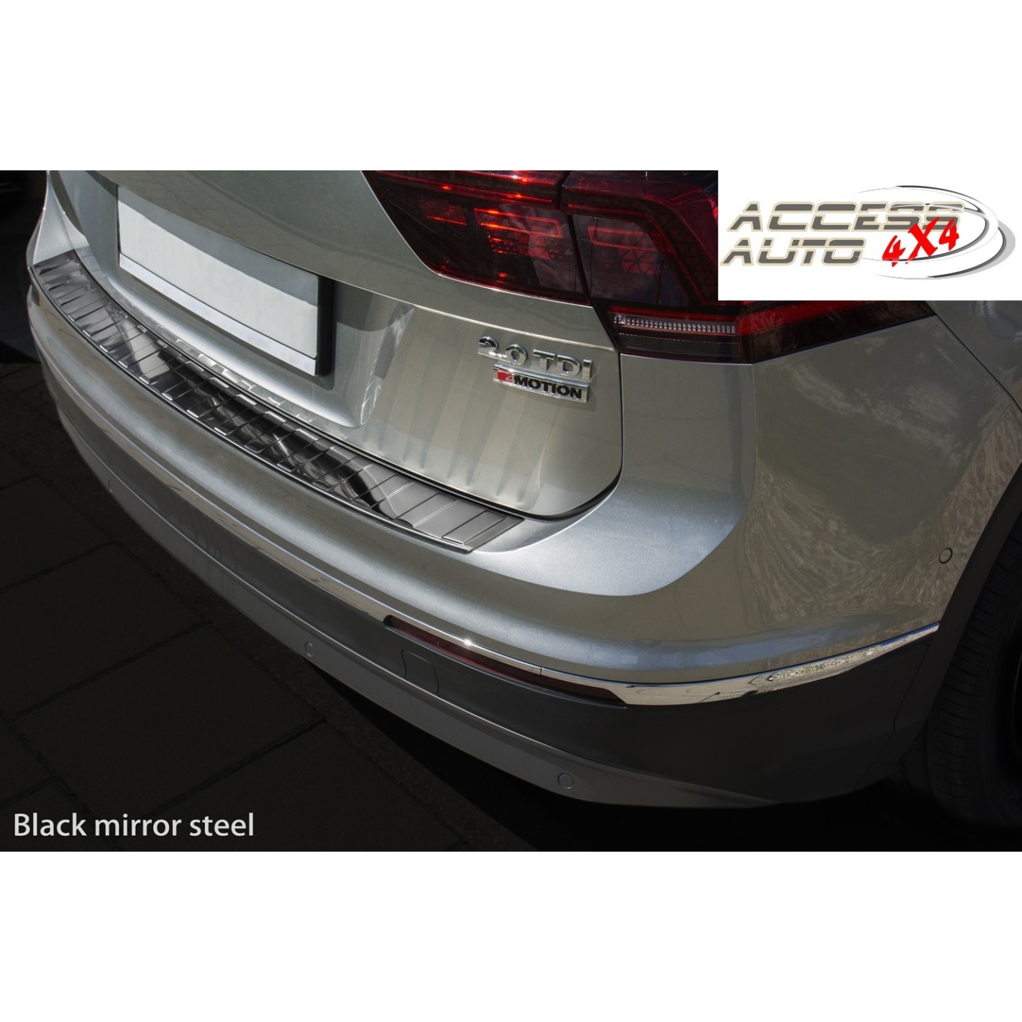 Protection Seuil De Coffre Inox Pour VW Tiguan 2 Et Allspace (2016-2024) - Ajustement Parfait, Pose Adhésive 3M