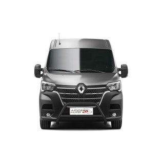 PARE BUFFLE-RENAULT-MASTER-2019-AUJOURD'HUI- HOMOLOGUE INOX NOIR- BARRE DE RENFORT