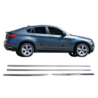 Baguettes de Portes-BMW-X6-2008-2014-INOX CHROME 4 PIECES